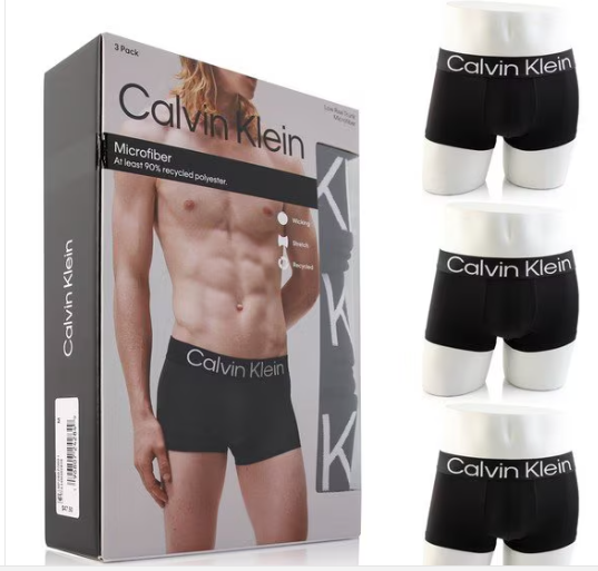 Calvin Klein Men's Cotton Stretch 3-Pack Low Rise Trunks Medium