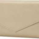 GM LIKKIE Clutch Purse for Women, Evening Envelope Clutch Bag, Crossbody Foldover PU Leather Shoulder Handbag