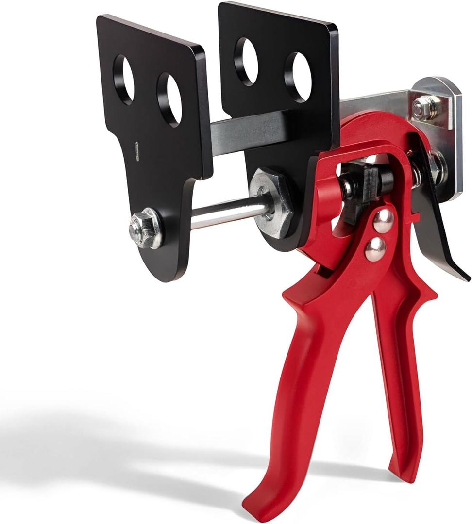 Brake Caliper Compression Tool, 4 Piston Brake Caliper Tool for Single/Twin/Quad Piston Calipers, 29100 Brake Pad Spreader Compatible with Most Cars and Light Trucks (Red)