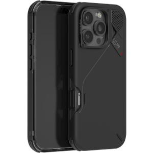 Aulumu A16 Shockproof iPhone 16 Pro Case | Updated Camera Control | Real Cooling | Aluminum Alloy Camera Frame | Multi-Layer Composite Protection - Black