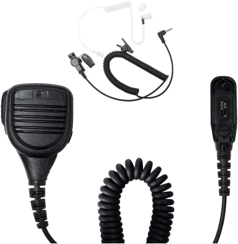 Handheld Speaker Mic for Motorola Walkie Talkie APX4000 APX6000 APX8000 APX1000 XPR7550E XPR6350 XPR6550 XPR7350 XPR7550 XPR7580 2 Way Radio with 3.5mm Listen Only Earpiece