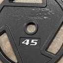 Fitness Cast Iron Plate Weight Plate for Strength Training and Weightlifting, Olympic or Standard Weight 45 Lb