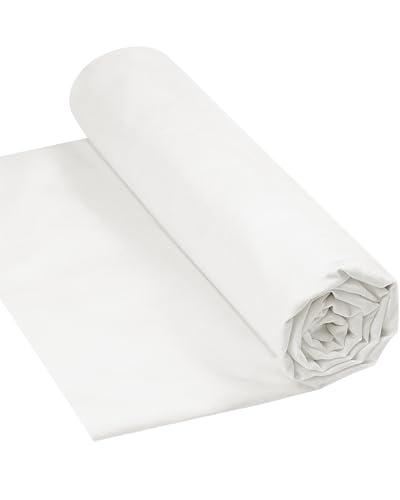 HOTGODEN Light Weight 100% Cotton Muslin Fabric: 59 inch x 2,5,10 Yards Bleached Muslin Linen Fabric Material for Sewing Material Apparel Cloth