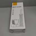 Fresh Meat Slicer, Manual Meat Slicer for Fresh Raw Meat, Meal Prep for the Week, Adjustable Thickness 2mm or 4mm, 17 Blades get 18 Meat Slices, Meat Cleavers can be Sliced, Striped, Diced -Gray