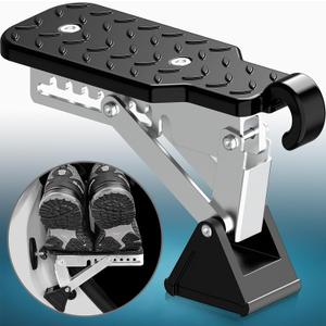 Car Door Step 2024 Upgraded | 7 Gear Adjustable Car Step Hook and Foldable Foot Pedal Supports Both Feet | Max Load 500 lbs | Convenient Car Roof Access for Most Cars, SUVs, and Trucks