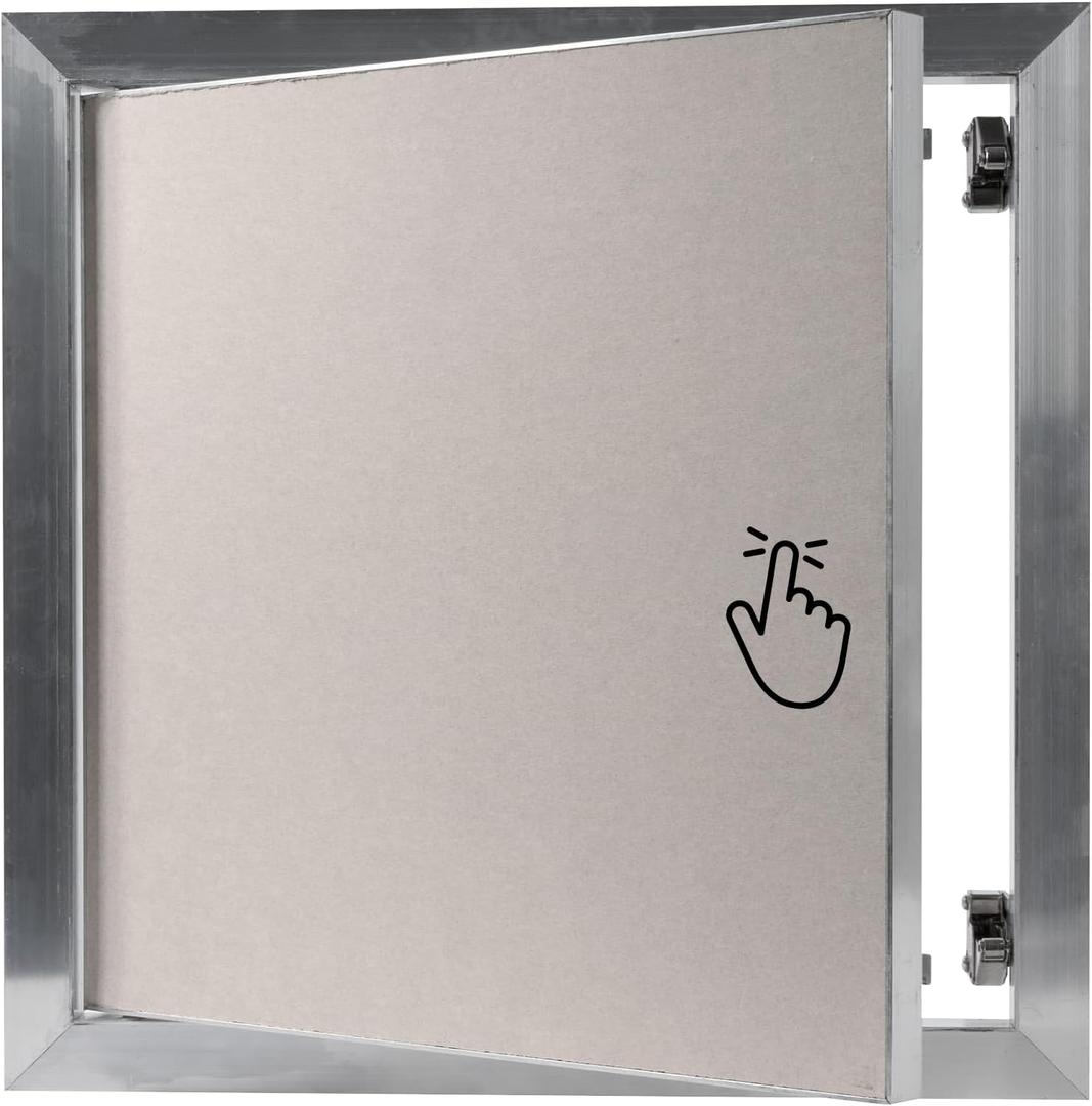 Repa Market 12 x 12 Inch Access Panel for Drywall with Aluminum Frame/Wall Hole Cover/Access Door Panel with Click Function Heavy-Duty Service Hatch for Plumbing, Electrical, HVAC Access Door