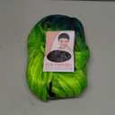 BERON Neon Green Wig Long Wavy Soft Synthetic Wigs with Straight Bangs for Women Cosplay Party Halloween Wig Cap Include, Length:65cm/26"(±5cm/2")