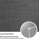 Black Lamp Shades Set of 2, Medium Drum Lamp Shade 13"Top x 13"Bottom x 10"High(Spider), Lampshades Replacement for Table Lamps Floor Lamps, Natural Linen Hand Crafted, Easy Assembly Required