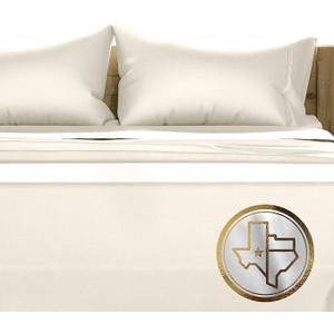 TEXAS LINEN CO. 100% Egyptian Cotton King Size Sheets Set - Luxury 1500 Thread Count Egyptian Cotton Sheets King Size, 17" Deep Pocket, Soft, Cooling Sateen Weave Hotel Quality Bedding Set - Ivory