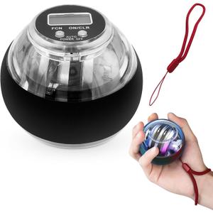 Torque Ball Hand Exerciser, Gyro Ball, Torqueball Hand Exerciser with Counter, Hand Strengthening Devices, Adjustable Resistance Hand Grip Strengthener for Men & Women