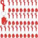 Red Ribbon Week Supplies Bulk Drug Free Keychains Red Ribbon Week Gift Keychains for Anti-drugs Campaigns