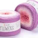 Yarn Art YarnArt Flowers Yarn 55% Cotton 45% Acrylic 250gr 1094yds Multicolor Cotton Yarn Rainbow Crochet Yarn Spring Summer - 1 Fine Sport Skein (305)