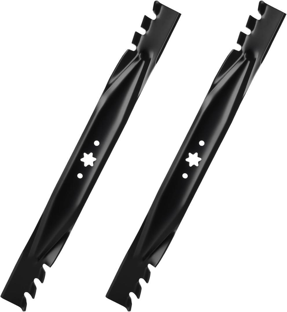 Aeagle 942-04290-X Mulching Blades for Cub Cadet XT1 LT46 XT2 LX46 ZT1 46 KH RTZ46 L46 LTX 1045 1046 46 inch Zero Turn Lawn Tractor 942-04244A 942-04244A-X 942-04290, 6 Point Star, 2 Pack Black