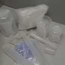 Baderke 40 Pcs Plastic Test Tubes with Rack 5 Graduated Cylinder 6 Beakers 3 Erlenmeyer Flask 10 Plastic Transfer Pipette for Lab Party DIY