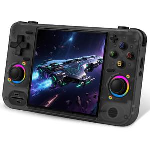 RF40H Handheld Game Console, 4.0" Retro Gaming Console Preloaded 20,000+ Classic Games, Open Source Linux System, Support WiFi Online Play, Portable Pocket Hand Held Video Game (Transparent Black)