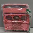 Kichvoe Foldable Drink Carrier with Handle for 6 Water Bottles 2 Liter Capacity Portable Bottle Cradle Cup Holder for Football Coaches Outdoor Sports and Picnics (Pink)