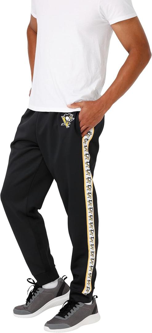 FOCO Men's NHL Team Color Stripe Logo Track Suit Pants (X-Large)