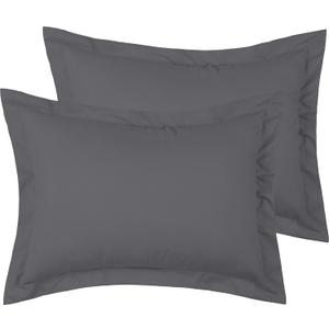 Pillow Shams Set - 2 PC Iconic Collection Decorative Pillow Covers - Soft, Cooling, Wrinkle, Fade, Stain Resistant - Luxury Bed Accessories 20x30 Inch