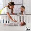 Delta Children Twinkle Stars Dual Sided - 6" Premium Sustainably Sourced Fiber Core Crib and Toddler Mattress - Waterproof - GREENGUARD Gold Certified 