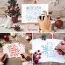 Christmas Stencils for Crafts Small Reusable Christmas Holiday Stencils for Painting on Wood Board Sign Door Hanger Wall (12 Christmas), large, white