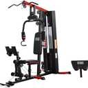 Fitvids Home Gym, Workout Equipment with Leg Press, Exercise Equipment for Home with Pulley System, Home Gym Equipment for Full Body Strength Training, Preacher Curl and Leg