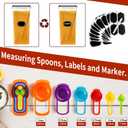 PRAKI 30 Pack Airtight Food Storage Containers for Kitchen Pantry Organizers and Storage, Plastic Kitchen Storage Canisters with Lids,Cereal, Flour & Sugar Containers - Labels, 6 Spoon & Marker