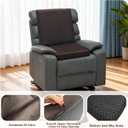 Wibeelee Brown Egg Crate Foam Recliner Cushion with Back Support, 19.7 x 19.7 Inches, 4.3 Inch Thick Seat, Reduces Muscle Fatigue, Ideal for Elderly and Adults