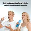 Nasal and Oral Dual-Function Irrigation System, Equipped with 8 Nozzles and 30 Packs of Salt Packets, Used to Relieve Sinus Problems and Provide Dual Care for Mouth and Nose.(Blue)