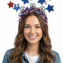 2 x Sincere Party 4th of July Independence Day Dress Up Heaband for Family Members Use Standard Size
