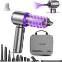 Vacuum/Air Duster 80,000RPM Super Power Mini Car Vacuum Cleaner 4-in-1 air Blower Gun Air Duster & Air Blower & Pump Hand Electric air Duster Handheld dust Blower Blower Cordless (Purple)