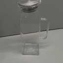 2 Quart (2 Liter 68 oz) Square Glass Pitcher with Lid and Spout, Water Pitchers with Handle for Fridge, Borosilicate Glass Carafe for Hot/Cold Drink, Large Jug for Iced Tea, Coffee,Juice,Milk,Beverage (67.6 Ounces, Clear)