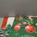 Tiamon Christmas Chair Covers Set of 6 Classic Chair Back Covers Elk Christmas Ball Candle Snowman Candy Cane Dining Room Washable Slipcovers Removable Seat Protector for Xmas Party Kitchen Decoration