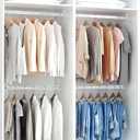 STORAGE MANIAC Hanging Closet Rod, Adjustable Width and Height Closet Hanging Organizer, Space-Saving Clothes Hanging Bar, Closet Extender Hanging Rod Double Closet Hanging Rod, 1 Pack Chrome