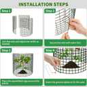 5 Pack Plant Protector from Animals, 13x12 inch Wire Plant Cages Mesh Plant Cage Garden Plant Protector, Sturdy Bunny Barricades Chicken Wire Cloche Plant Protectors for Keeping Bunny Animals Out
