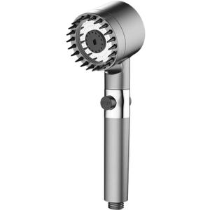 Bathroom High Pressure Handheld Shower Head with Filters 3 Spray Mode & Detachable Spray Mode with Head Body Massager Shampoo Brush Shower Head (Color : Shower Head, Size : 1)