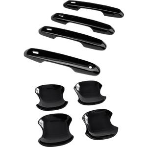 L2R for Toyota Grand Highlander (2024-2026) Car Exterior Door Handle Bowl Cover Trim Decor Overlay ABS Car Accessories 8 PCS (Black)