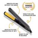 CHI Original 1" Ceramic Hair Straightener Flat Iron for Hair Styling, Advanced Ceramic Technology for Frizz-Free Smooth Shine,Floating Plates for Easy Glide, Analog On/Off Switch,Salon-Quality Results