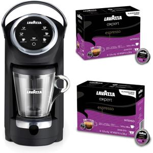 Lavazza Classy Plus Coffee Maker 72 Count Intenso Espresso Capsules Dual Brew Espresso & Lungo Machine Compatible Expert Capsules