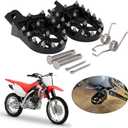 AnXin Dirt Bike Foot Pegs Motorcycle Footpegs Foot Pedals Rests CNC For CRF 110 CRF110F 2013-2024 CRF125F 2014-2024 Dirt Pit Bike Black