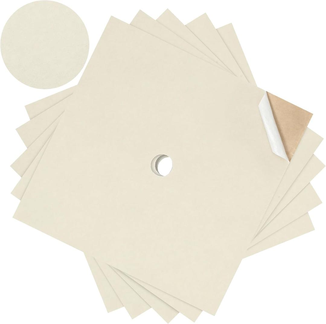 Gersoniel 5 Sheets Adhesive Graduation Cap Velvet Topper Decorations, 10x10 Inch Self-Adhesive Fabric Cardstock Grad Cap Cover for Graduation Hat Topper Craft DIY(Beige)