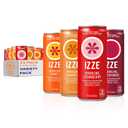 IZZE Sparkling Water Juice Beverage Blend, Dawn Variety Pack, Mango, Clementine, Strawberry, Pomegranate, No Sugar Added, 8.4 FL OZ, 24 Cans, Best By: 09/02/25