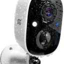 DCT Security Cameras Wireless Outdoor: WiFi Battery Cameras for Home Outside 2K Color Night Vision Motion Detection Surveillance Cameras Two-Way Audio Siren Alarm Spotlight(White)
