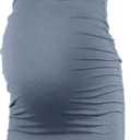 Rnxrbb S-2XL Women Summer Sleeveless Maternity Dress Pregnancy Tank Scoop Neck Mama Clothes Casual Bodycon Clothing, 2XL