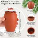 Gejoy 18 Pcs 12 oz Cantaritos De Barro Mexicanos Mini Cantaritos Shooters Pottery Cocktail Glasses for Margaritas Mojitos Mexican Mexicanos Cocktail Cups (Terracotta Color)