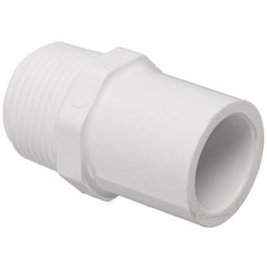 Spears 461 Series PVC Pipe Fitting, Adapter, Schedule 40, 3/4" NPT Male x 3/4" Spigot (0.75 Inch)