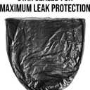 Aluf Plastics 56 Gallon Trash Can Liners (100 Count) - 43" x 47" - Thick 1.5 MIL Equivalent Black Trash Bags for Bathroom, Kitchen, Office, Industrial, Commercial, Recycling and More