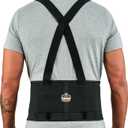 Ergodyne ProFlex 1650 Back Support Belt, 7.5" Elastic, Adjustable, Removeable Straps, Black, Medium (Medium (Pack of 1))