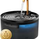 Cat Water Fountain, 71oz/2.1L Cat Fountain for Drinking with Copper Faucet, MISFANS-Designed Pump & Filter, Plastic Automatic Pet Water Fountain Bowl & Dispenser with 3-Pack Replaceable Filters