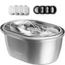 PETLIBRO Stainless Steel Cat Water Fountain, 101oz/3L Pet Water Fountain for Cats Inside, FoodGrade Dog Water Fountain, Automatic Cat Water Dispenser