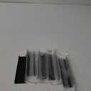 Precisluck 5 Pack Edge Black Hidden Drawer Door Cabinet Handle Aluminum Alloy Finger Bar Pull Concealed Furniture Hardware Back Mount Dresser Handles for Kitchen Bathroom 150mm(5.9 Inch)